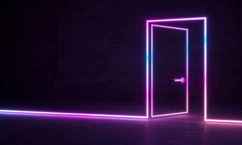 Abstract neon door Premium Photo | Premium Photo #Freepik #photo #line #light #rainbow #3d Neon Door, Futuristic Door, Thumbnails Youtube Background, Holographic Displays, Line Diagram, Glowing Background, Futuristic Robot, Alphabet Templates, Virtual Reality Glasses