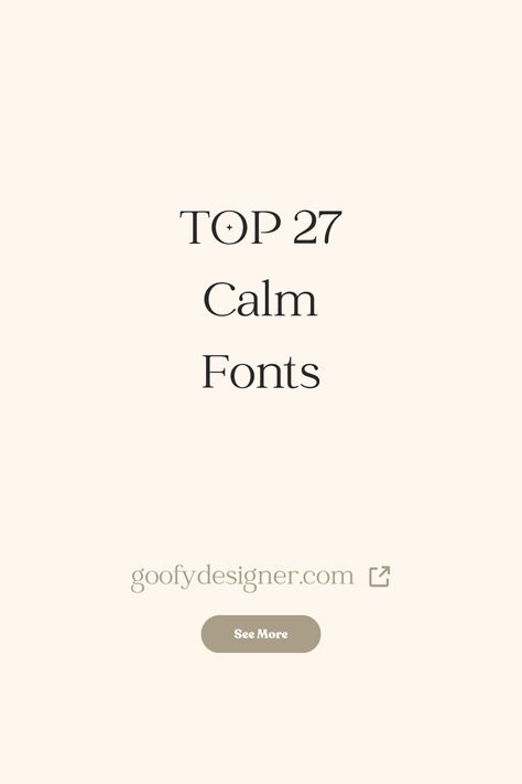 Find out the best calm fonts out there. Check out my article where you’ll find amazing font inspiration for calm fonts. #fonts #fontideas #fontinspiration #bestfonts #bestcalmfonts Relaxing Fonts, Wellness Fonts, Calm Fonts, Wellness Fonts Canva, Calming Fonts, Calming Typography, Calm Branding Design, Soft Fonts, Calm Graphic Design