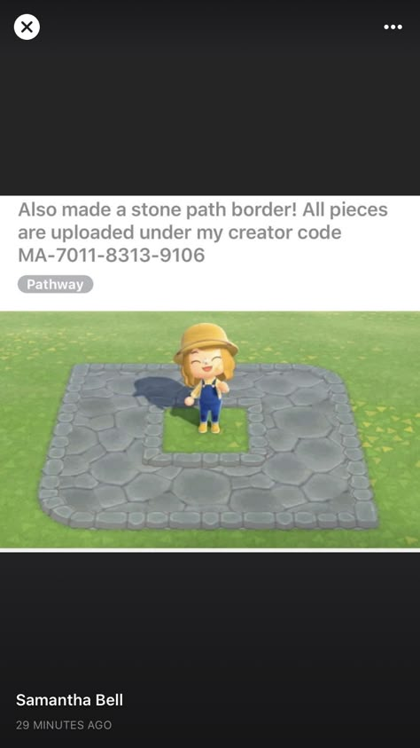 Path Edge Animal Crossing, Stone Path Edges Acnh, Acnh Stone Edge, Animal Crossing Path Edges, Acnh Path Edge, Acnh Path Edge Design, Path Border, Rock Path, Path Edging