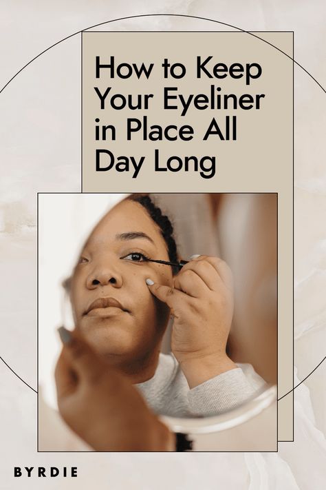 #BeautyHack: How to Keep Your Eyeliner in Place All Day Long How To Make Eyeliner Last All Day, Eyeliner Tricks For Beginners, Bottom Eyeliner, Top Eyeliner, Smudged Eyeliner, Brown Hairstyles, Under Eye Makeup, Hair Color Brown, Top Makeup