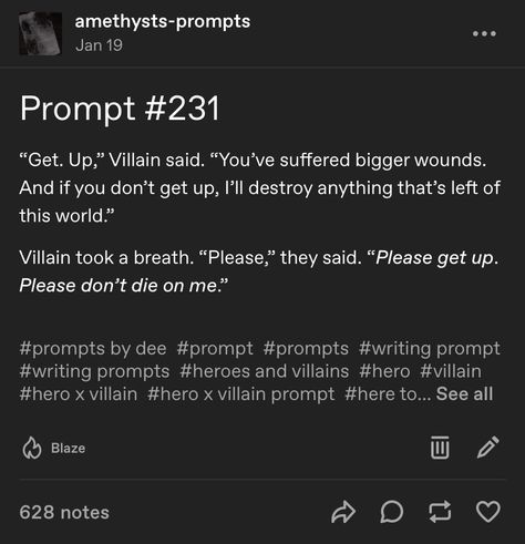 Writing prompt 5+1 Writing Prompts, Unusual Writing Prompts, Brainwashing Writing Prompts, Oc Questions Writing Prompts, Vigilante Writing Prompt, Hero Dialogue Prompts, Awkward Writing Prompts, Villain Motivations Writing Prompts, Slasher Prompts