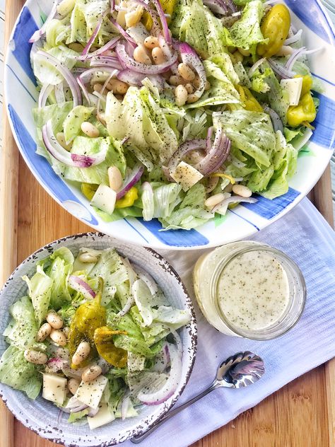 Iceberg Lettuce Salad, Creamy Italian Dressing, The Tipsy Housewife, Tipsy Housewife, Italian Dressing Recipes, Lettuce Salad Recipes, Lettuce Recipes, Chicken Honey, Creamy Dressing