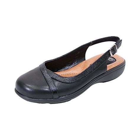 Peerage FIC June Women Wide Width Casual Leather Slingback Clogs for Everyday (Size Shoes For Wide Feet Woman, Slingback Clogs, Clogs For Women, Extra Wide Shoes, Garden Clogs, Lizard Print, Nursing Shoes, Wide Width Shoes, Slingback Shoes