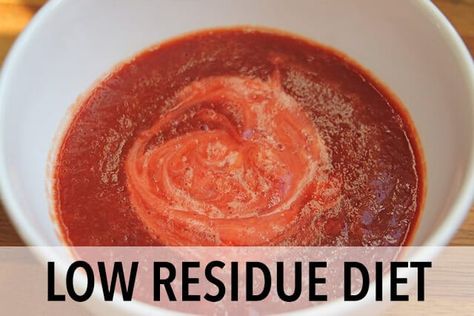 low-residue-diet Low Fiber Chicken Recipes, Low Residue Diet Recipes Meals, Low Residue Recipes, Low Residue Diet Recipes, Low Residue Diet Food List, Ostomy Life, Low Residue Diet, Fiber Recipes, Low Fodmap Recipes Dinner