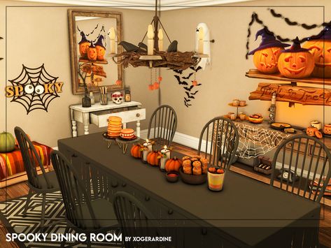 Sims 4 Cc Spooky Furniture, Halloween Cc The Sims 4, Sims 4 Cc Halloween Decor Patreon, Sims 4 Room Decor Ideas, Holloween Cc Sims 4, Bloxburg Halloween Kitchen, Sims 4 Fall Decor Cc, Sims 4 Spooky Cc, Halloween Cc Sims 4