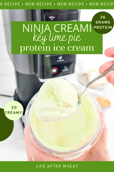 Ninja Creamy Healthy Recipes, Protein Creami Ninja Recipe Easy, Ninja Cream Recipe, Healthy Ninja Creami Recipe, Ninja Creami Recipes Protein, Ninja Ice Cream Recipes Healthy, Ninja Creami Healthy Recipes, Creami Ninja Recipe, Sadie Dresses