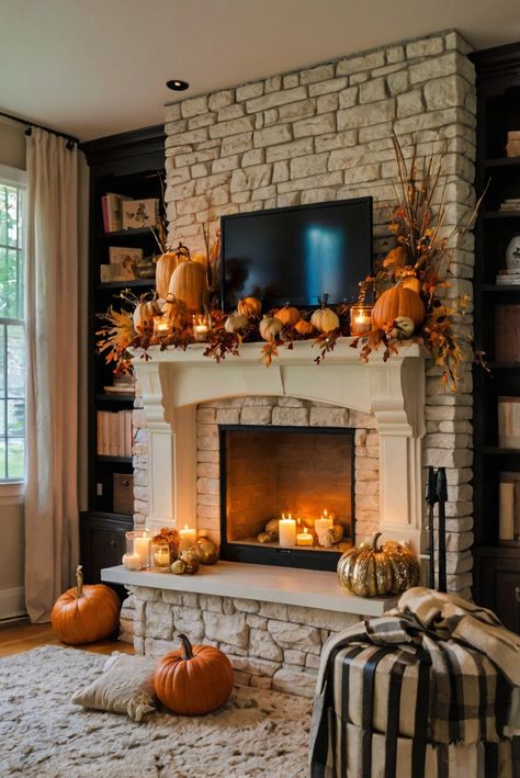 Fall Furniture , Autumn Cozy Fall ,Decor Easy Fall ,
Decor Neutral Fall ,Decor Fall ,Decor Inspiration ,Fall Decor Ideas Fireplace Fall Decorating Ideas With Tv, Fall Decor Mantle With Tv, Living Room Mantle Decor With Tv, Fall Decor Tv Stand, Halloween Party Living Room, Tv Mantle Decor, Fall Mantle Decor With Tv, Mantle Decor With Tv, Thanksgiving Mantle Decor