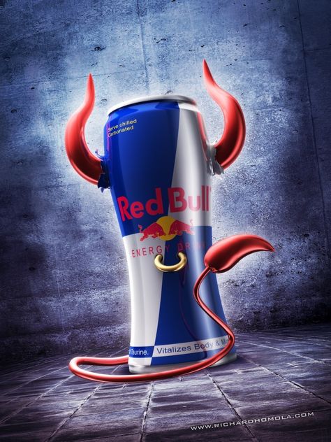 ArtStation - Red Bull, Richard Homola Red Bull Logo Design, Red Bull Drawing, Bully Aesthetic, Red Bull Aesthetic, Energy Drink Design, Red Bull Art, Red Bull Design, Red Bull Drinks, Bull Logo