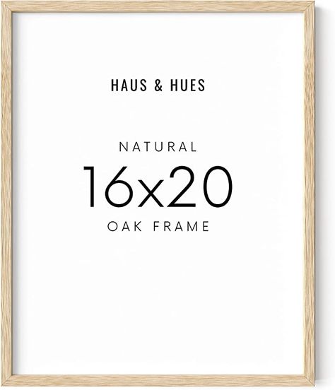 16x20 Picture Frame, Light Wood Frame, Haus And Hues, Picture Frame Light, Natural Oak Wood, 16x20 Poster, Poster Frames, 16x20 Frame, King William