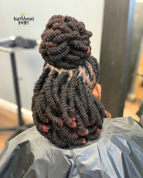 Sherelle Holder on Instagram: “Half up half down w/ pipe cleaners 💚💚 @anike_eats_world KARIBBEAN KINKS NATURAL HAIR PRODUCTS, available for purchase at the salon or…” Pipe Cleaner Locs Style, Loc Pipe Cleaner Styles, Half Up Half Down Loc Styles For Women, Pipe Cleaner Loc Styles, Half Up Half Down Loc Styles, Locs Dyed, Dreadlocks Updo, Loc Colors, Curly Locs