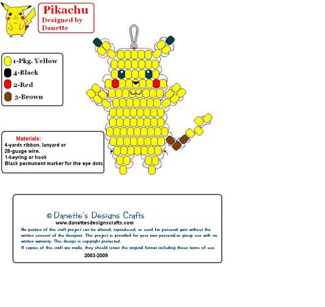 Pokemon Bead Patterns Keychain, Hello Kitty Pony Bead Patterns, Pokemon Pony Bead Patterns, Pony Bead Pokemon, Pony Bead Halloween, Beaded Pikachu, Pony Bead Animals Patterns Easy, Pony Bead Animals Patterns, Pony Bead Patterns Easy