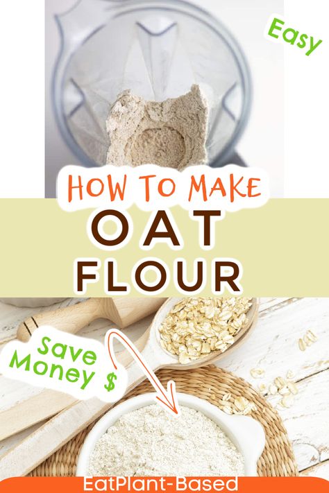 There is no need to spend a lot of money on oat flour when you likely already have everything needed in your own pantry to make it in less than 2-minutes. Prepare as much or little as needed without having to store extra bags of specialty flour that get used infrequently. Making gluten-free oat flour is simple and inexpensive. Oat Flour Recipe, Make Oat Flour, Make Your Own Flour, How To Make Flour, Oat Flour Recipes, How To Make Oats, Resep Smoothie, Flour Alternatives, Baking Substitutes