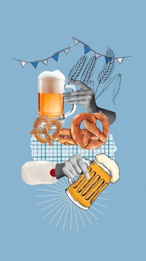 Oktoberfest celebration iPhone wallpaper remix | premium image by rawpixel.com / Sasi Oktoberfest Aesthetic, Oktoberfest Design, Aesthetic Mobile Wallpaper, Beer Aesthetic, Beer Background, Lovely Wallpapers, Wallpapers For Mobile Phones, Oktoberfest Beer, Alcoholic Drink