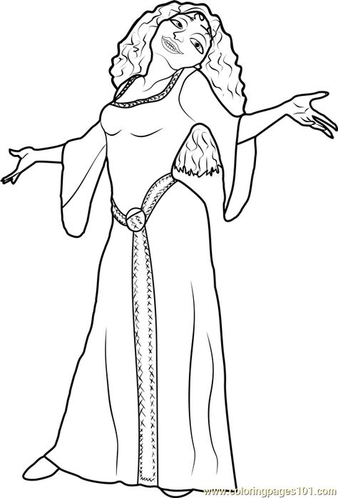 Tangled: The Series Coloring Pages Printable Tangled Coloring Pages, Disney Mural, Disney Villain Party, Villains Party, Mother Gothel, Amethyst Steven Universe, Tangled The Series, Disney Clipart, About Mother