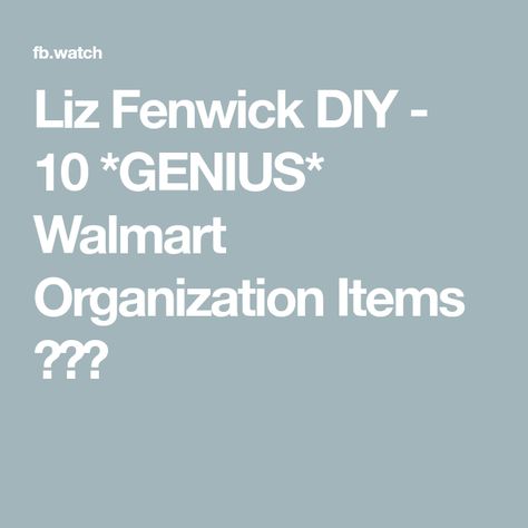 Liz Fenwick DIY - 10 *GENIUS* Walmart Organization Items 🧠🗂️ Liz Fenwick Diy, Diy Storage Solutions, Liz Fenwick, Ikea Must Haves, Dollar Tree Wedding, Cereal Containers, Dollar Tree Hacks, Thrifty Living, Dollar Tree Finds