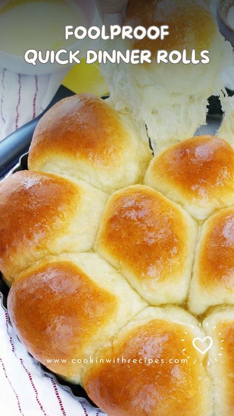 Foolproof Quick Dinner Rolls Recipe 30 Minute Dinner Rolls Recipes, 90 Minute Dinner Rolls, Small Batch Dinner Rolls Recipe, Fast Dinner Rolls Easy, Easy Dinner Rolls Recipe Quick No Yeast, Quick Dinner Rolls No Yeast, Quick And Easy Cinnamon Rolls, Fast Dinner Rolls, Dinner Rolls No Yeast