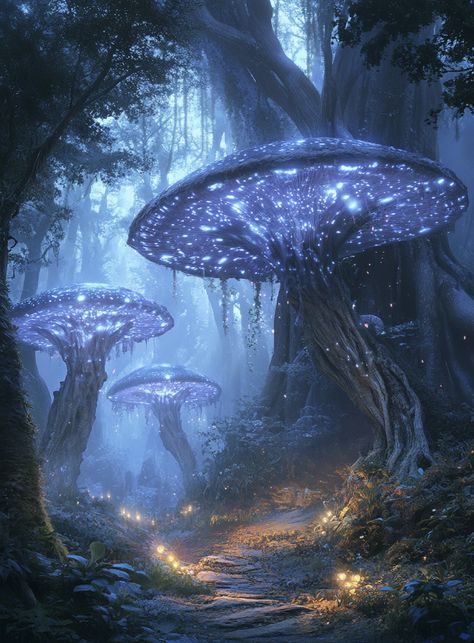 Magical forest Zicxa.com Fairy Tale Forest Aesthetic, Strange Forest Aesthetic, Mystical Woods Magical Forest, Fantasy Places Mystic Magical Forest, Forest Fae Aesthetic, Forest Elves Aesthetic, Magical Fantasy Aesthetic, Other Worlds Art, Wild Magic Aesthetic