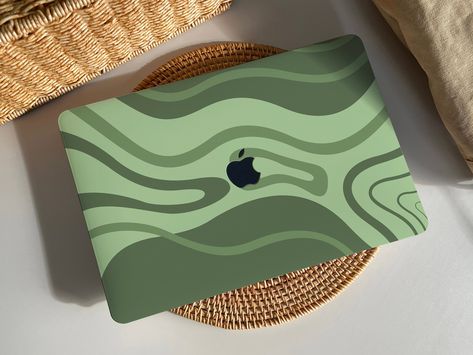 Wave Green Painting MacBook Case Protect Cover for Macbook Pro 14 Case Macbook Air 13 M1 Case Pro 13 Case, Pro 15, Pro 16, 2020 Macbook Pro Case Custom Case Idea Gift Painting Laptop Case, Macbook Pro Case Aesthetic, Laptop Painting Ideas, Laptop Cover Art, Macbook Air Case Aesthetic, Laptop Skin Ideas, Vision Journal Ideas, Macbook Customization, Laptop Ideas