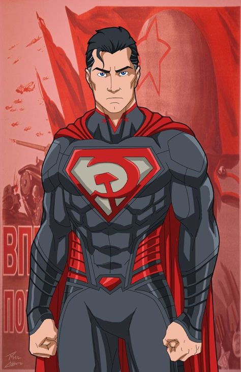 Superman Red Son, Superman Suit, Earth 27, Superman Pictures, Superman Gifts, Phil Cho, Superman Artwork, Photoshop Edits, Dc Superman