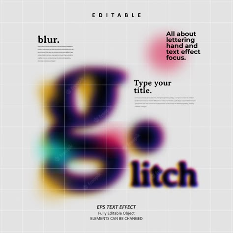 Glitch Poster Design, Text Heavy Poster, Motion Blur Poster Design, Hidden Typography, Glitch Graphic Design, Typo Poster Design, Blur Typography, Blur Posters, Text Design Ideas