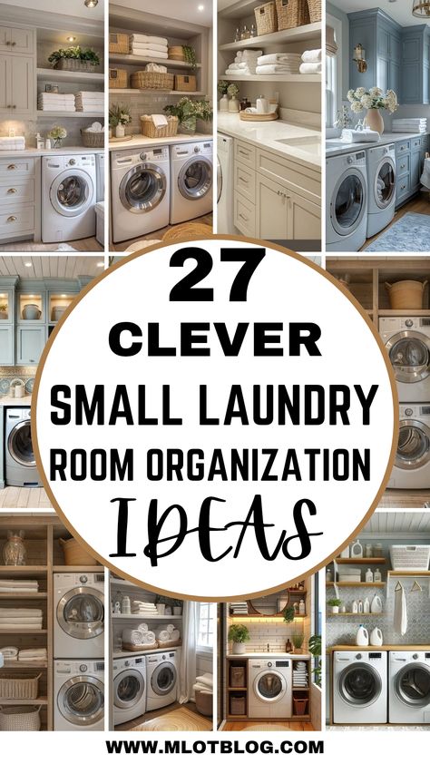 Small laundry room organization ideas