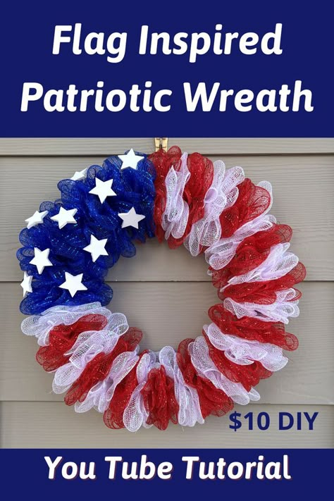 Patriotic Burlap Wreath Diy, Red And White Mesh Wreath, Red White And Blue Mesh Wreath, Diy Memorial Day Wreath, Red White And Blue Wreath Diy Deco Mesh, Patriotic Wreath Diy Deco Mesh, Easy Mesh Wreaths Diy Simple, Patriotic Deco Mesh Wreaths, Diy July 4th Wreath