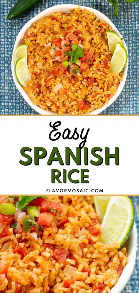 This easy Spanish rice (or Mexican rice) is a bold homemade rice recipe that's the perfect side to any Mexican recipe. The bold Mexican flavors come together surprisingly quickly with minimal effort! A flavorful, fast, and easy side - you can't beat that! Click through for all my tips and tricks and make this your new favorite table addition. Easy Spanish Rice, Homemade Mexican Rice, Homemade Spanish Rice, Spanish Rice Recipe Easy, Spanish Rice Easy, Spanish Rice Recipe, Rice Side Dish Recipes, Mexican Flavors, Mexican Rice Recipes