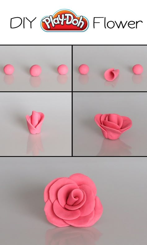 Adorable DIY Play-Doh Flowers Playdoh Ideas, Diy Play Doh, Play Doh Activities, Play Doh Fun, Sewing Paper, Diy Crafts Ideas, Best Diy Projects, Ideas Craft, Play Dough