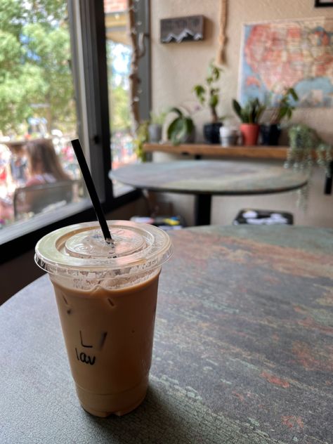 Iced Coffee Shop Aesthetic, Abbycore Aesthetic, Local Coffee Shop Aesthetic, Obx Lifestyle, Iced Coffee Asthetic Picture, Coffee Shop Rain Aesthetic, Abby Core, Iced Coffee Asethics, Iced Coffee Date Aesthetic