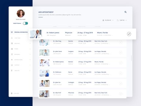 Doctor Appointment Booking website typography design colour color web app booking doctor dribbble invite invitation ux ui Appointment Website Design, Website Typography, Booking Calendar, Web App Ui Design, Hotel Website Design, Healthcare Website, Web Design Ux Ui, Ui Website, List Website