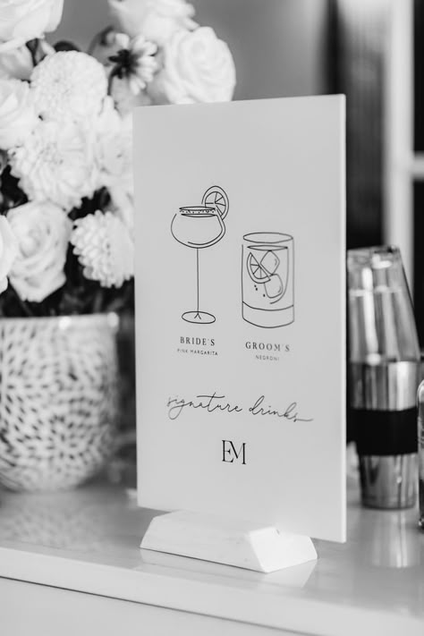 DAY OF STATIONERY – Paige Tuzée Designs White Wedding Theme, Wedding Invitation Suites, Wedding Moodboard, Drink Signs, Invitation Suites, Wedding Drink, Script Lettering, Future Wedding Plans, 2024 Wedding