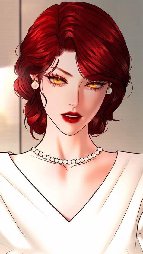 Red Hair Manhwa Girl, I Made A Deal With The Devil Manhwa, Red Hair Manhwa, Gage Acheron, Women Ilustration, Red Hair Red Eyes, Manhwa Women, Aesthetic Profile Picture Cartoon Soft, Icy Girl