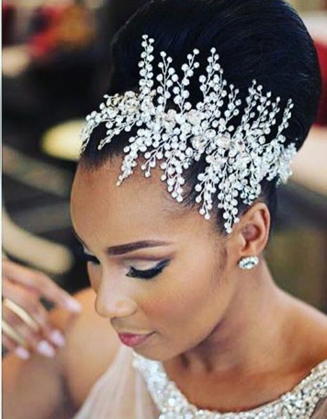 Headpiece Facinators Wedding, Natural Hair Wedding, Black Wedding Hairstyles, Natural Wedding Hairstyles, Hair Bride, Bridal Hairdo, Wedding Headpieces, Black Bridal, Bride Magazine