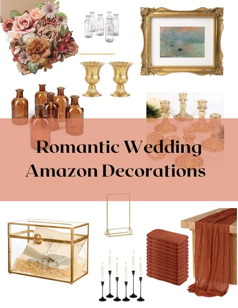 Amazon Wedding Decor Reception Ideas, Amazon Wedding Decor, Wedding Decor Reception, Amazon Wedding, Reception Ideas, Romantic Wedding, Burnt Orange, Fall Wedding, Wedding Decor