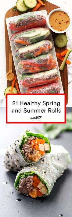 Spring Roll Ideas, Healthy Spring Rolls, Salad Roll, Summer Rolls Recipe, Recipes Rice, Rice Rolls, Chicken Spring Rolls, Spring Roll Recipe, Spring Roll