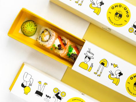 Fast Food Branding, Sushi Branding, Sushi Packaging, Sushi Cafe, Dessert Packaging Design, Japan Dessert, Japanese Food Packaging, Graphic Designer Studio, Jam Cake