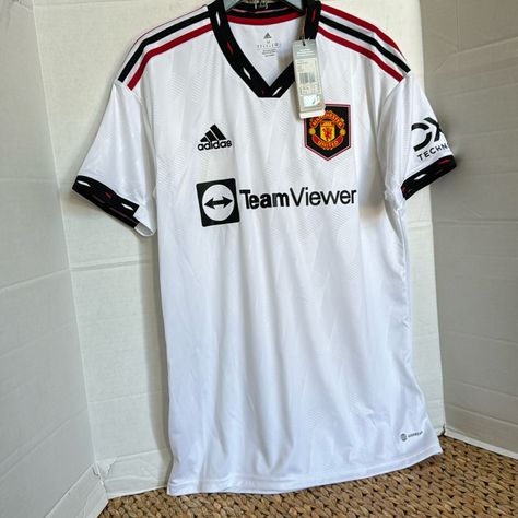 Man United Jersey, Mufc Manchester United, Man United, White Adidas, Manchester United, Adidas Men, Manchester, Black Red, White Black