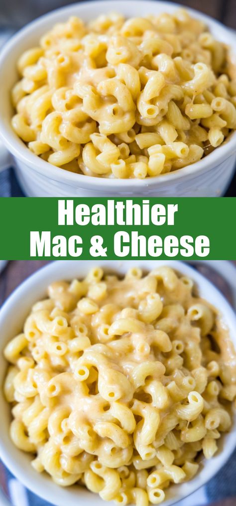 Hummus Mac And Cheese, Healthy Macaroni Recipes, Easy Mac And Cheese Recipe Stovetop, Quick Healthy Mac And Cheese, Feta Mac And Cheese, Light Mac And Cheese Healthy, Low Sodium Macaroni And Cheese, Mac And Cheese With Greek Yogurt, Low Calorie Mac And Cheese