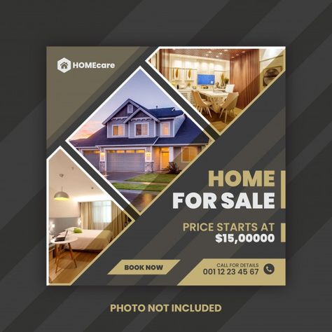 Home for sale instagram post template Pr... | Premium Vector #Freepik #vector #banner #sale #template #social-media House Poster Design, Real Estate Banner, Fashion Sale Banner, Inmobiliaria Ideas, Hotel Ads, Real Estate Instagram, Real Estate Advertising, Real Estate Marketing Design, House Sale