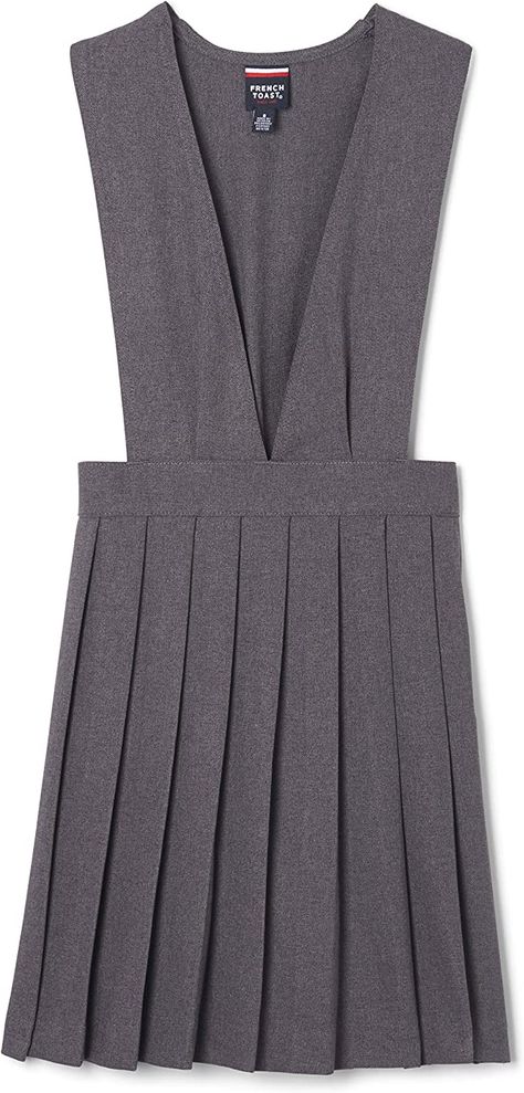 Amazon.com: French Toast girls V-neck Jumper School Uniform Dress, Heather Gray, 20 US: Clothing, Shoes & Jewelry Matilda Costume, French Toast School Uniforms, School Uniform Dress, Uniform Dress, School Dresses, Super Cute Dresses, Friend Outfits, Jumper Dress, Polished Look