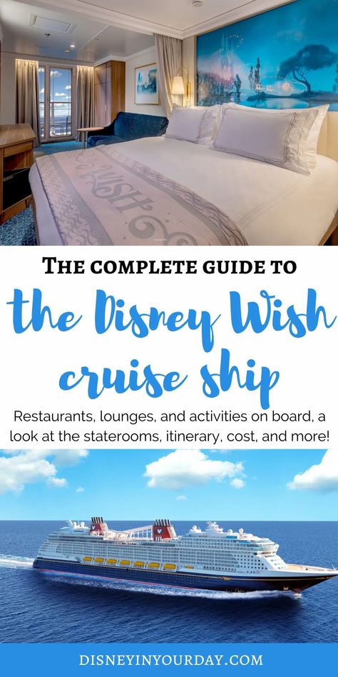 Disney Wish cruise ship: what you need to know - information about when booking is available, sailing dates and itineraries, and look at the staterooms, restaurants, activities, and more! Disney Wish Cruise Shirts, Disney Wish Cruise Door Decorations, Disney Wish Door Decorations, Disney Wish Cruise Tips, Disney Cruise Wish, Disney Cruise Door Decorations Ideas, Disney Cruise Shirts Family, Disney Cruise Rooms, Disney Wish Cruise Ship