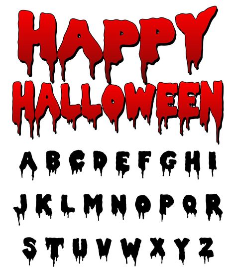 Fonts For Halloween, Scary Lettering, Creepy Alphabet, Halloween Hand Lettering Alphabet, Halloween Fonts Alphabet Letters, Halloween Letters Alphabet, Halloween Letters Printable, Halloween Alphabet Letters, Happy Halloween Lettering