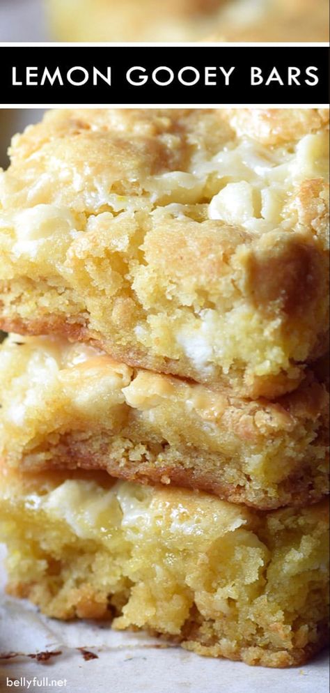 picture of lemon gooey bars, stack of 3 Keri Recipes, Holiday Bars, Alaskan Food, Lemon Sweets, Yummy Bars, Gooey Bars, Cake Lemon, Lemon Bars Recipe, Lemon Dessert Recipes