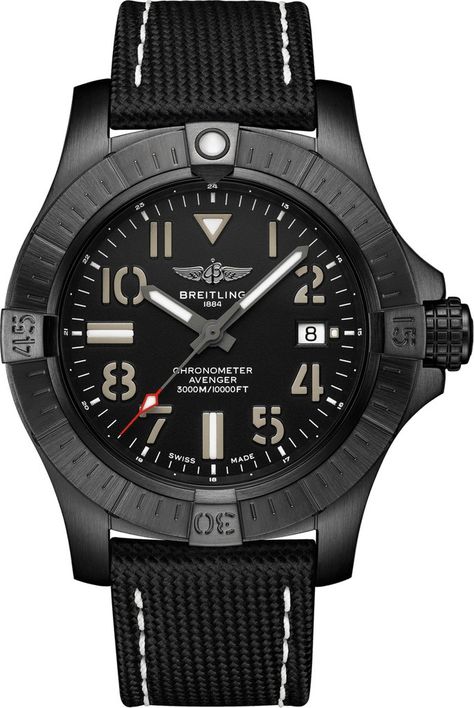 Breitling Watch Avenger Automatic 45 Seawolf Night Mission Leather Folding Clasp #basel-19 #bezel-fixed #bracelet-strap-leather #brand-breitling #breitling-edit #breitling-summit #case-depth-18-39mm #case-material-titanium #case-width-45mm #cosc-yes #date-yes #delivery-timescale-call-us #description-done #dial-colour-black #gender-mens #luxury #movement-automatic #new-product-yes #official-stockist-for-breitling-watches #packaging-breitling-watch-packaging #style-sports #subcat-avenger Watch Packaging, Breitling Avenger, Breitling Superocean Heritage, Breitling Watches, Pilot Watch, Red Arrow, Breitling Navitimer, Mens Luxury, Men's Watches