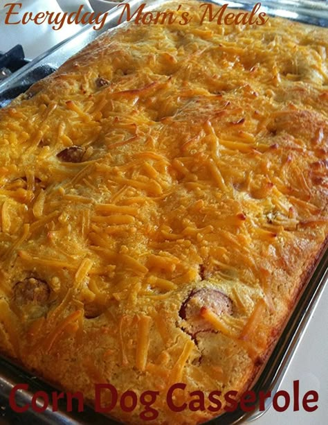 State fair casserole...probably won't make it again only 3 out of 5 of us liked it. I thought was good, knew my daughter wouldn't like it but was shocked when my youngest son said he didn't like it. :( Corn Dog Casserole, Hot Dog Casserole, Corn Dog, Hot Dog Recipes, Country Cooking, Isagenix, Fair Food Recipes, Dog Recipes, State Fair