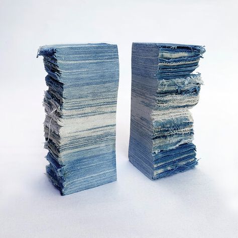 More Monuments — Rachael Wellisch Denim Exhibition, 3d Installation, Art Upcycling, Indigo Art, Diy Textiles, Denim Art, Concept Development, Long John, Textile Waste