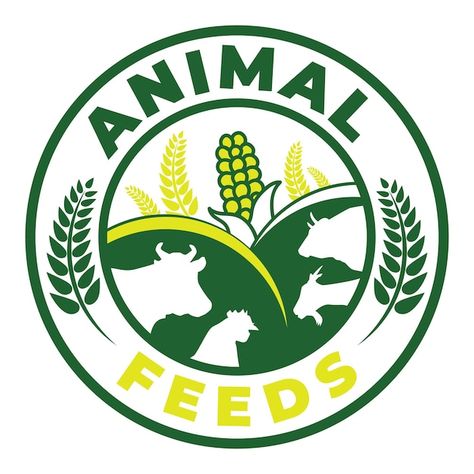 Animal feeds logo | Premium Vector #Freepik #vector Animal Logos Ideas, Animal Feed Logo, Farm Logo Design, Factory Logo, Vet Office, Logo Illustration Design, Farm Logo, Sports Logos, Dark Wallpaper Iphone