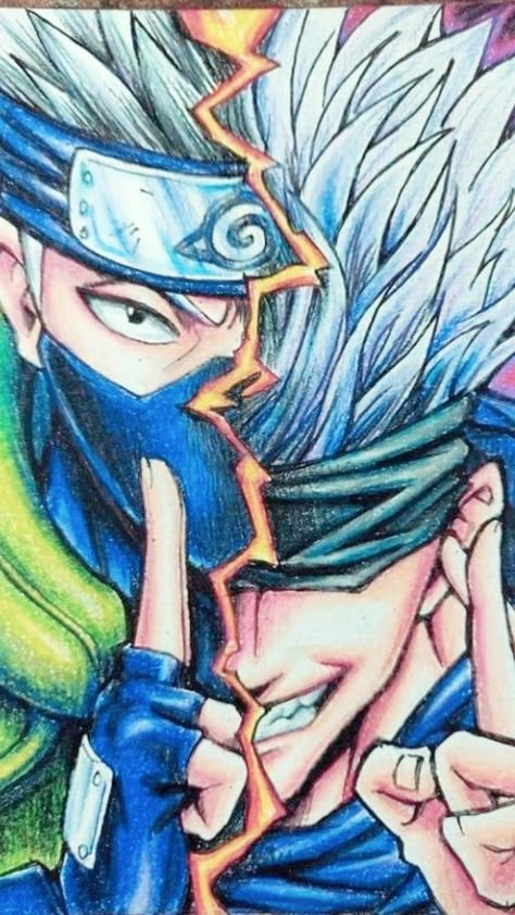 Carnage Drawing, Kakashi Drawing, Naruto Painting, Goku Drawing, Color Pencil Sketch, Naruto Sketch Drawing, Naruto Sketch, Best Anime Drawings, Naruto Drawings