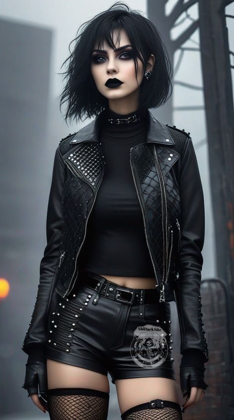 Female Goth Aesthetic, Rock Female Outfit, Goth Outfits Female, Punk Makeup Looks, Rockstar Women, Underground Style, Gothic Looks, Goth Look, Alt Girls