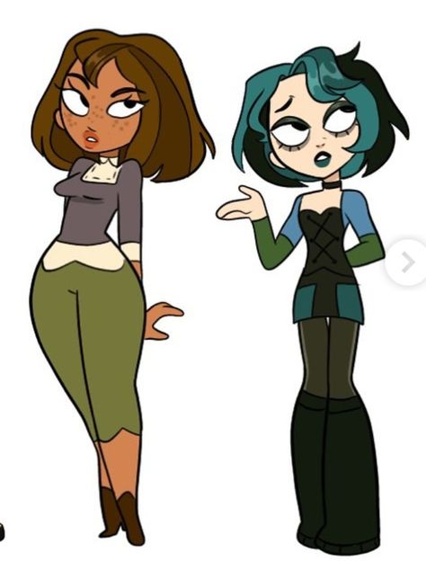 Total Drama Island Characters Fanart, How To Draw Tdi Characters, Gwourtney Total Drama Fanart, Courtney Fanart Total Drama, Gwortney Total Drama, Gwen X Courtney Fanart, Gwortney Fanart, Courtney X Scott, Gwen Tdi Fan Art